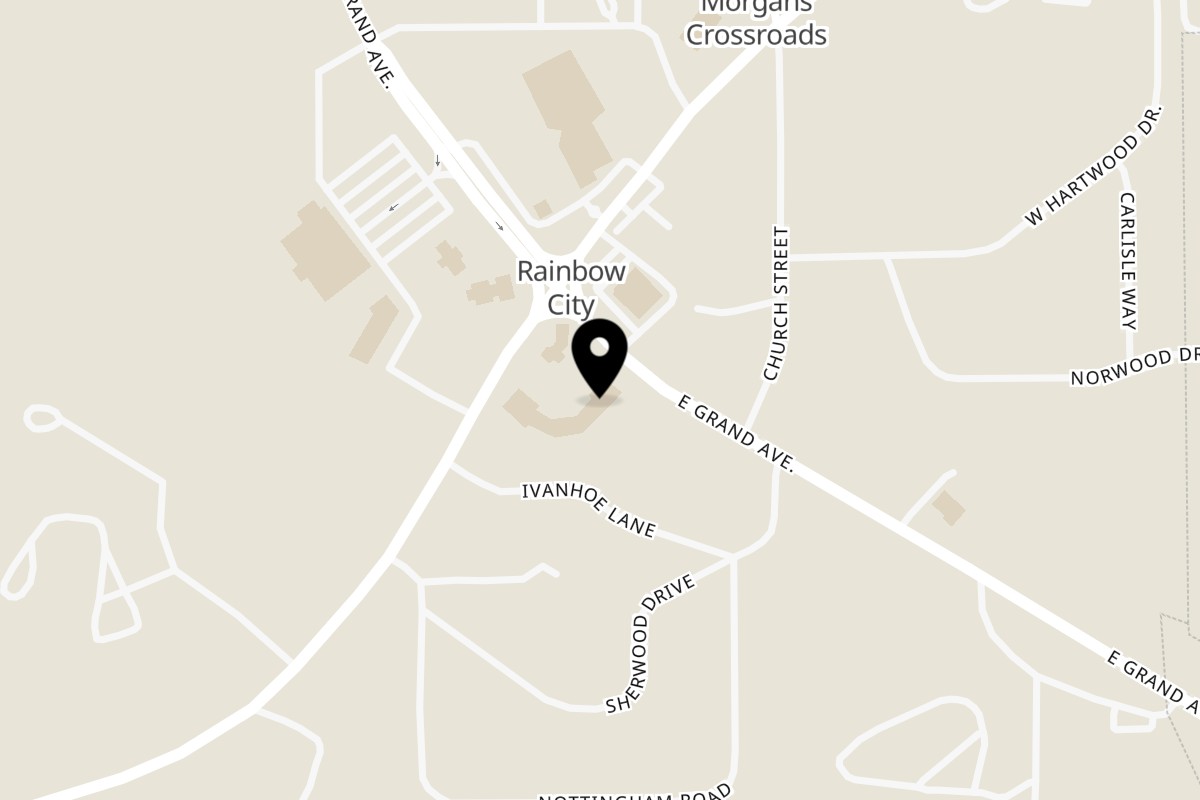 Map showing the location of Xerocal on 3504 Rainbow Dr b in Rainbow City
